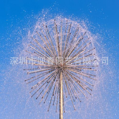 遂寧內江廣場蒲公英噴泉 戶外花園噴泉的制作安裝與設備全解析